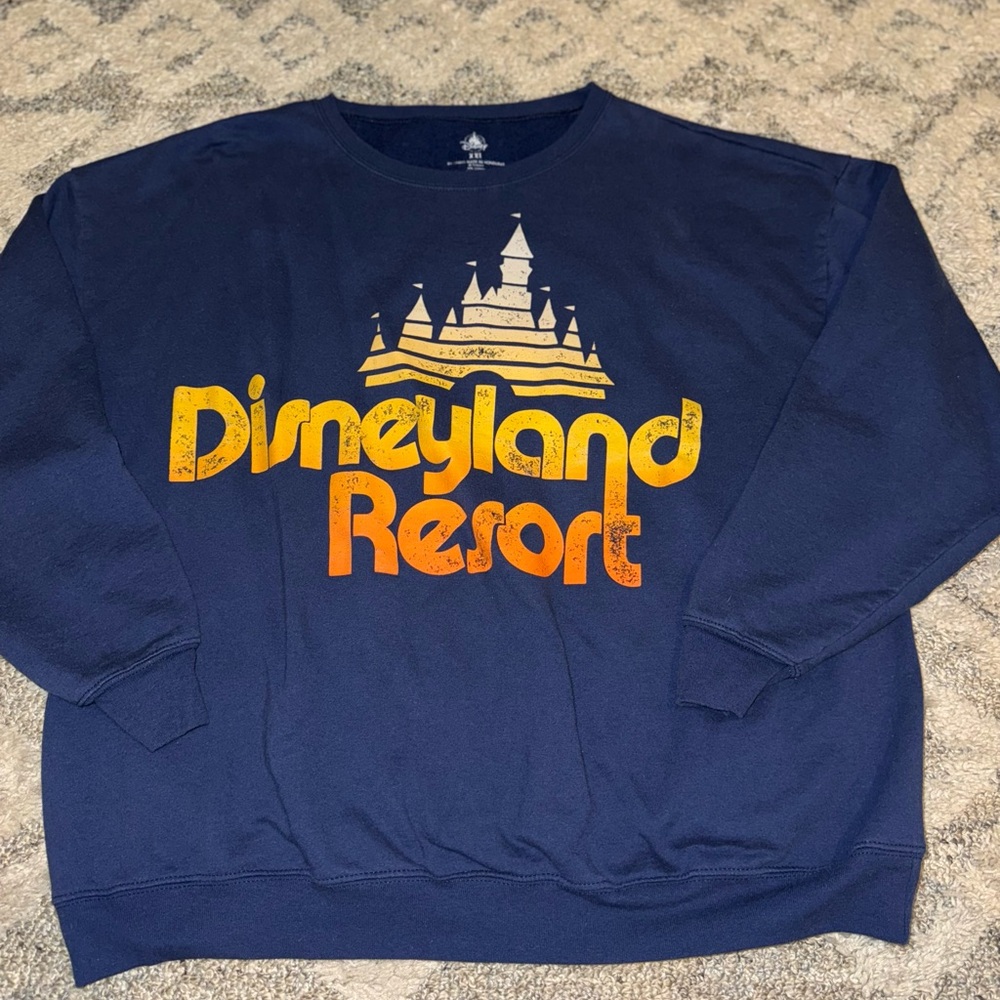 Disneyland Resort sweatshirt.